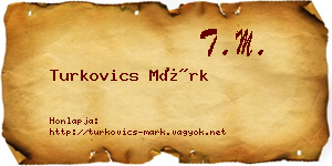 Turkovics Márk névjegykártya