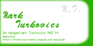 mark turkovics business card